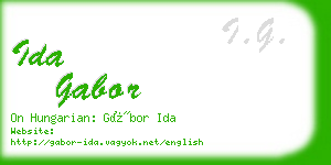 ida gabor business card